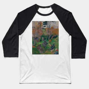 Brittany Landscape with Cows by Paul Gauguin Baseball T-Shirt